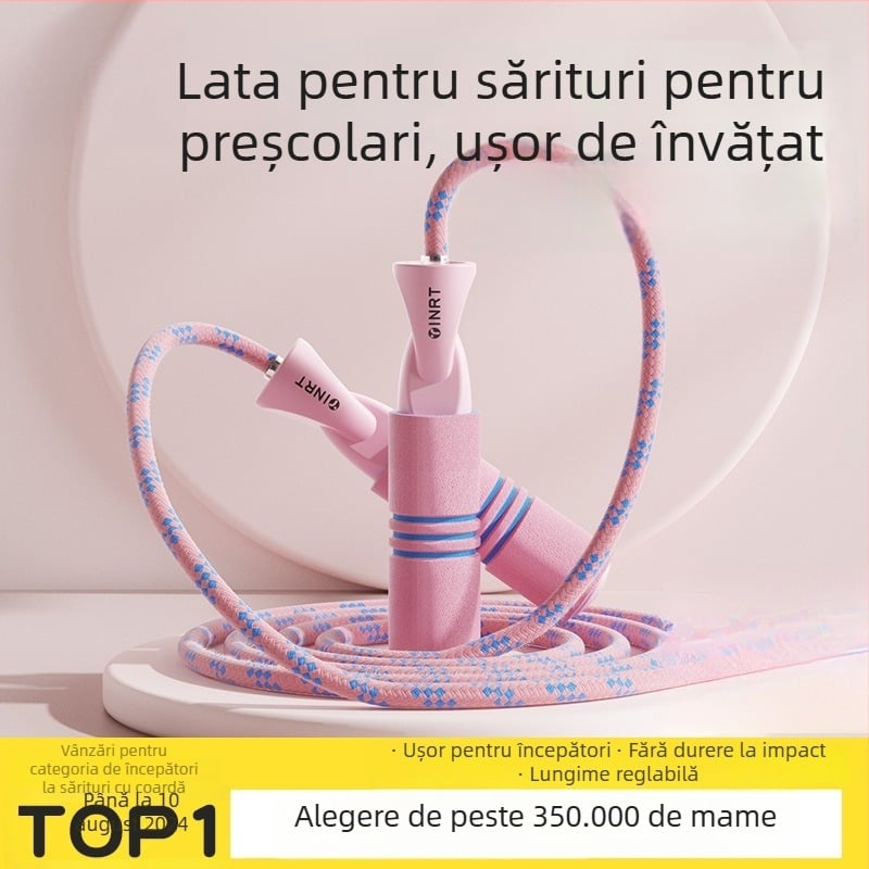 Sfoară de sărit cu fibră împletită – tip obișnuit, pentru elevi din clasa I, vârsta 5 ani, lansare toamnă 2024