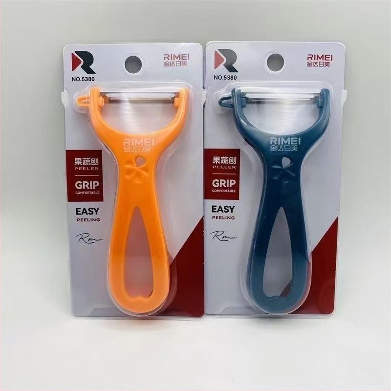 Peeler pentru fructe și legume – lamă din oțel inoxidabil, mâner din plastic; multifuncțional, trei în unu; lansat vara 2021