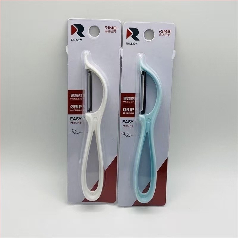 Peeler pentru fructe și legume – lamă din oțel inoxidabil, mâner din plastic; multifuncțional, trei în unu; lansat vara 2021