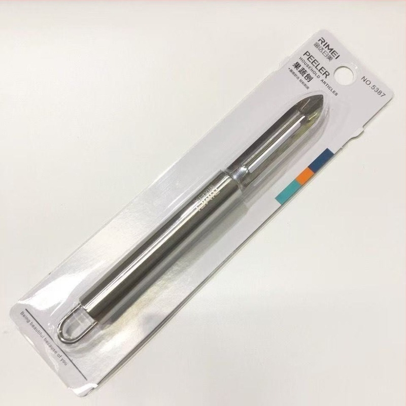 Peeler pentru fructe și legume – lamă din oțel inoxidabil, mâner din plastic; multifuncțional, trei în unu; lansat vara 2021