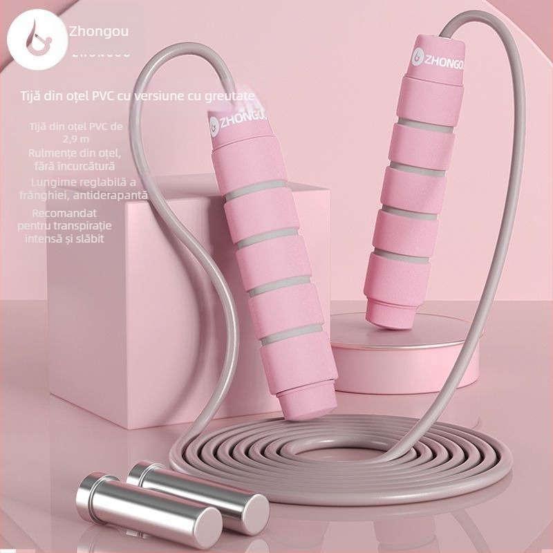 Coardă de sărit fără fir, cu minge ponderată — material PVC; specificație: 3; potrivită pentru echipamente de fitness, tendințe sportive; nu pentru copii