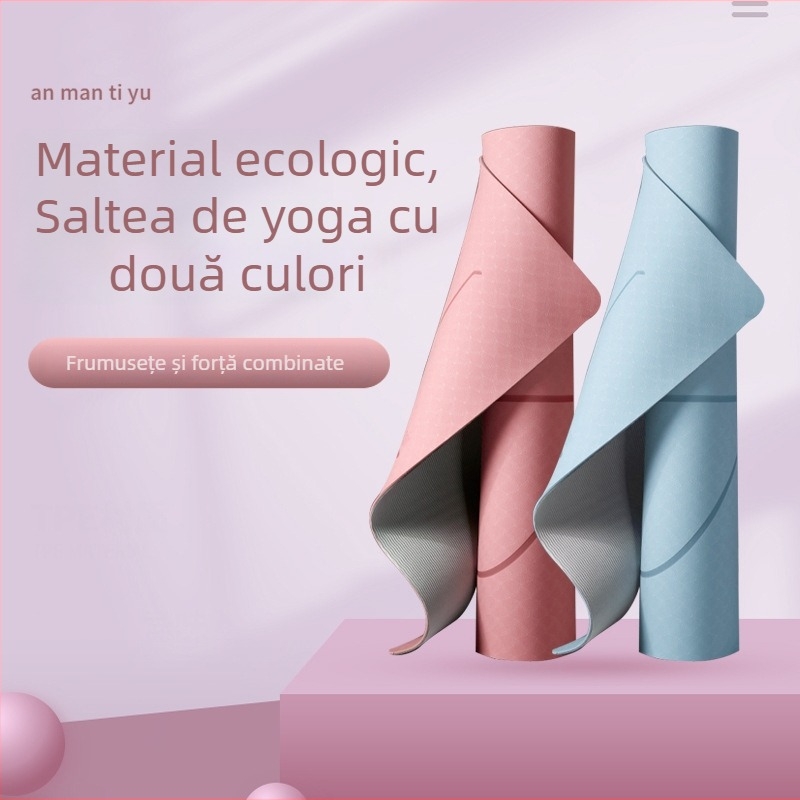 Saltea de yoga Amman, TPE, 6/8 mm, 500/560/700 g, culoare solidă