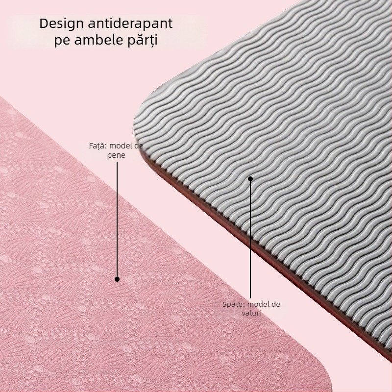 Saltea de yoga Amman, TPE, 6/8 mm, 500/560/700 g, culoare solidă