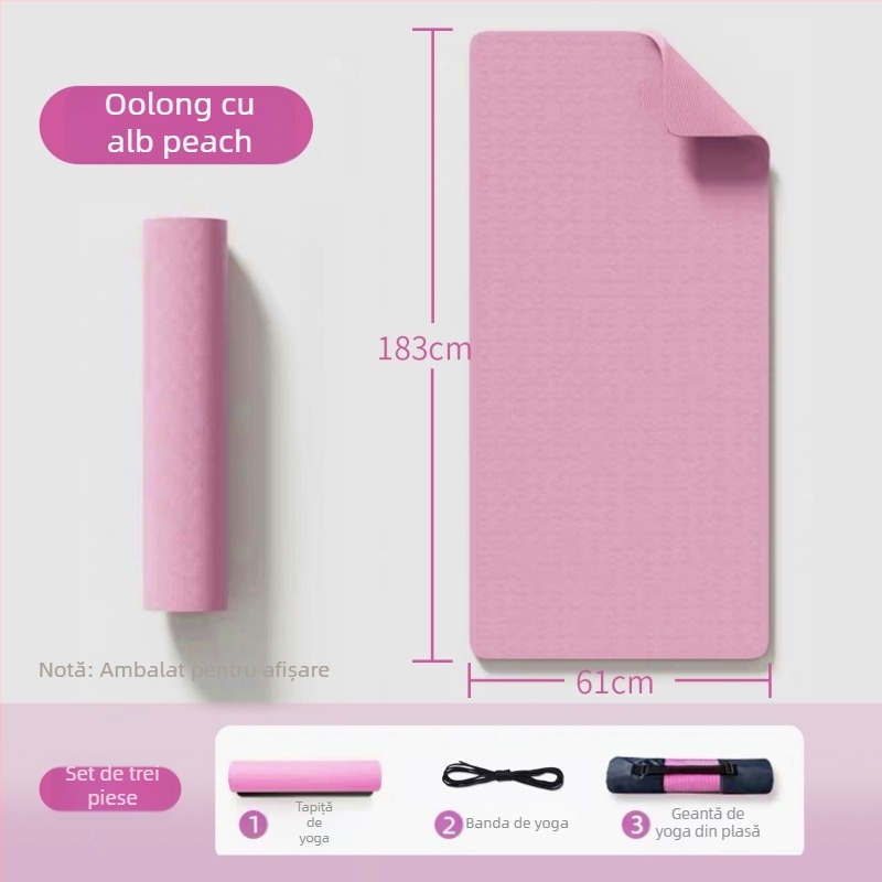 Saltea de yoga Amman, TPE, 6/8 mm, 500/560/700 g, culoare solidă