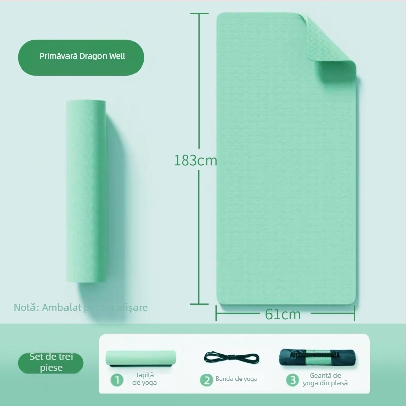 Saltea de yoga Amman, TPE, 6/8 mm, 500/560/700 g, culoare solidă