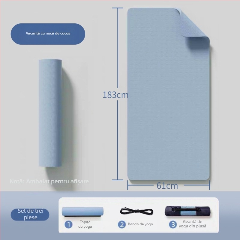 Saltea de yoga Amman, TPE, 6/8 mm, 500/560/700 g, culoare solidă