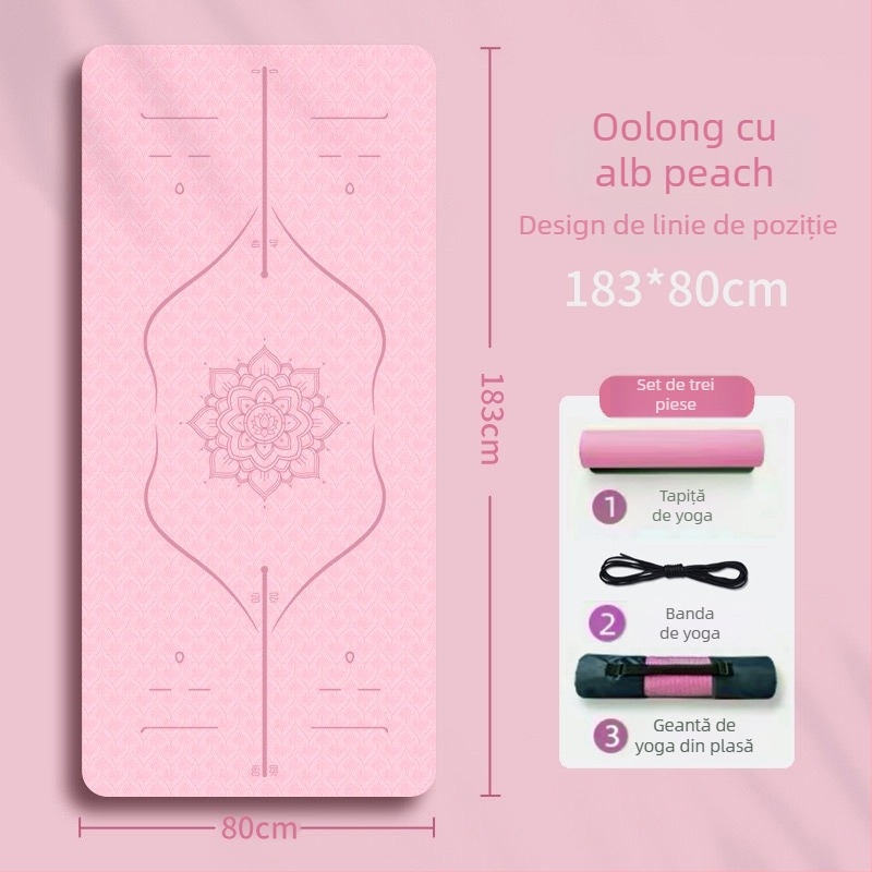 Saltea de yoga Amman, TPE, 6/8 mm, 500/560/700 g, culoare solidă