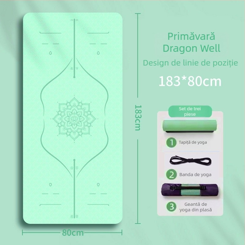 Saltea de yoga Amman, TPE, 6/8 mm, 500/560/700 g, culoare solidă