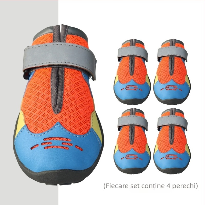 Pantofi pentru câini din cauciuc, talpă dură pentru exterior, antiderapante, rezistenți la uzură, pentru toate anotimpurile