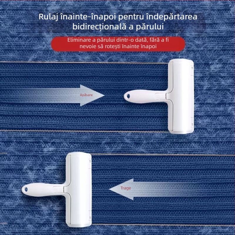 Cool Claw Perie Roll pentru animale de companie — îndepărtarea părului de la pisici și câini — ejectare păr cu un singur clic, cap pătrat, corp PP