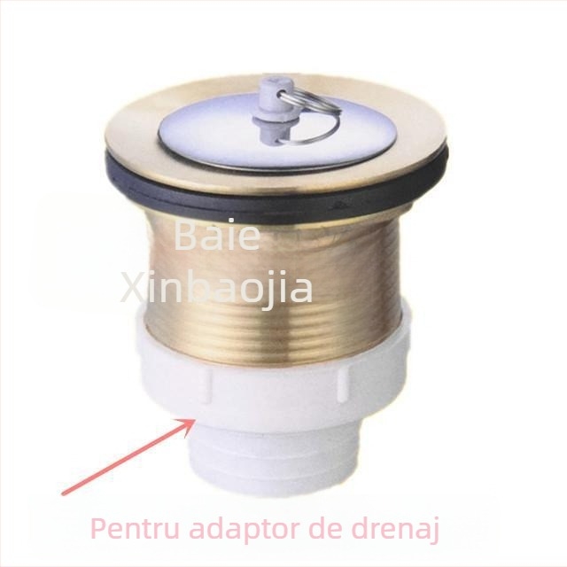 Interfață reductoare de scurgere pentru chiuveta de rufe – adaptor din plastic, conectare la conducta de canalizare, instalarea nu este inclusă