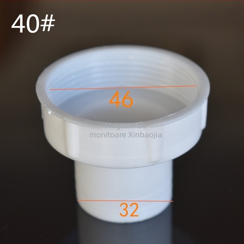 Interfață reductoare de scurgere pentru chiuveta de rufe – adaptor din plastic, conectare la conducta de canalizare, instalarea nu este inclusă