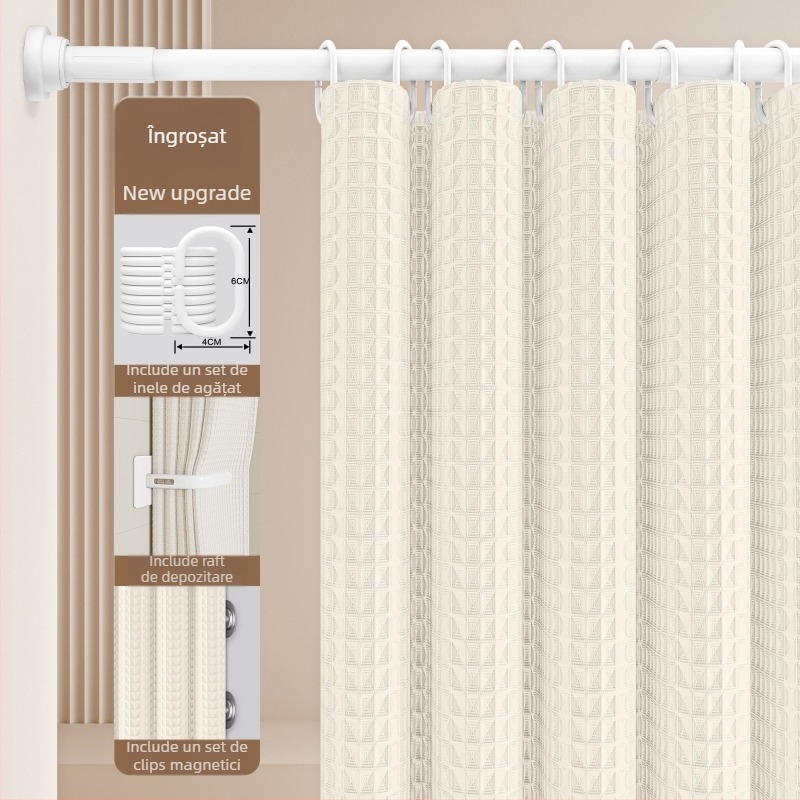 Set perdele de duș pentru baie — Material: bumbac și in; Stil: japonez și coreean; Model: 69850; Origine: Altă