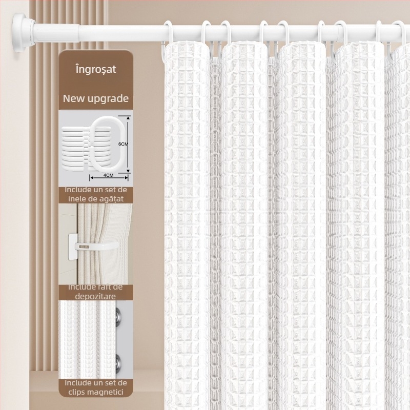 Set perdele de duș pentru baie — Material: bumbac și in; Stil: japonez și coreean; Model: 69850; Origine: Altă