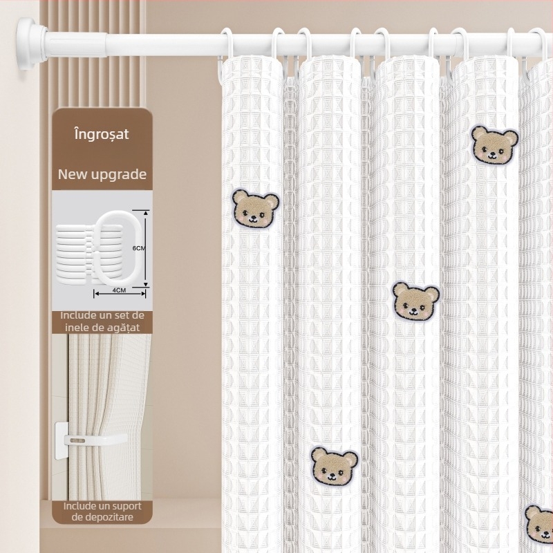 Set perdele de duș pentru baie — Material: bumbac și in; Stil: japonez și coreean; Model: 69850; Origine: Altă