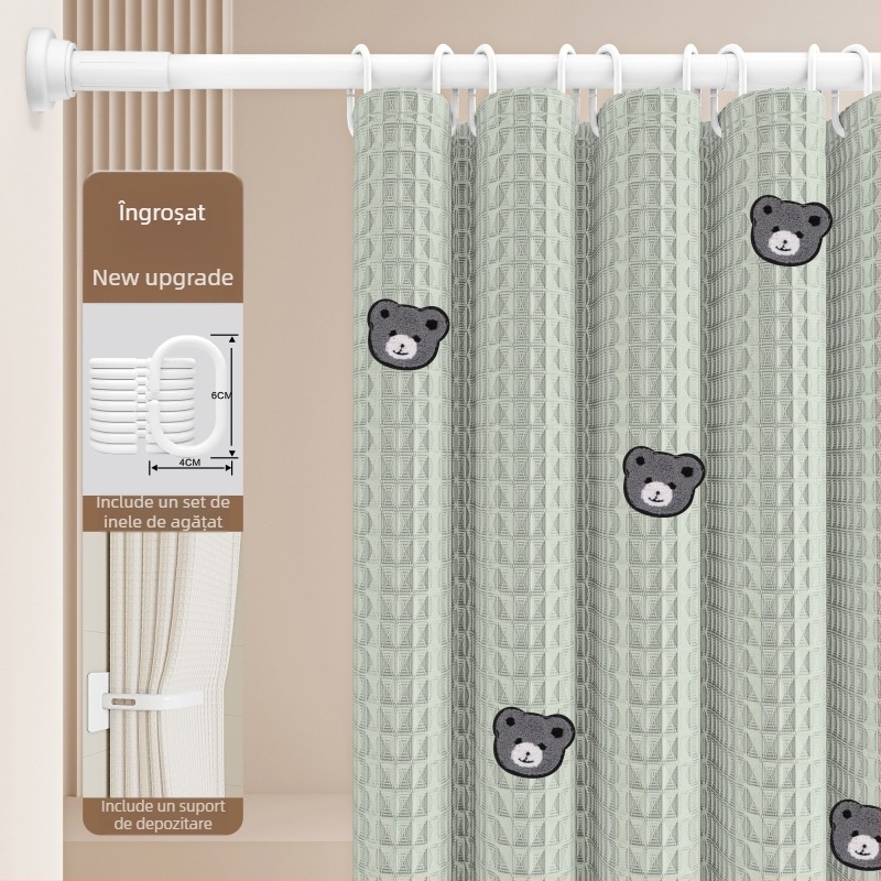 Set perdele de duș pentru baie — Material: bumbac și in; Stil: japonez și coreean; Model: 69850; Origine: Altă