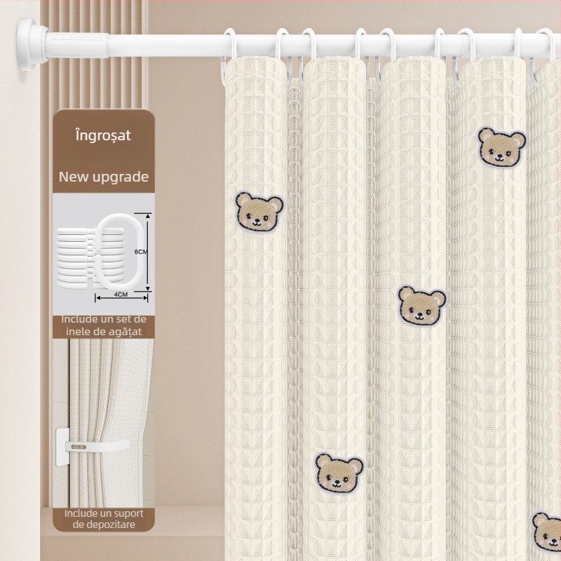 Set perdele de duș pentru baie — Material: bumbac și in; Stil: japonez și coreean; Model: 69850; Origine: Altă