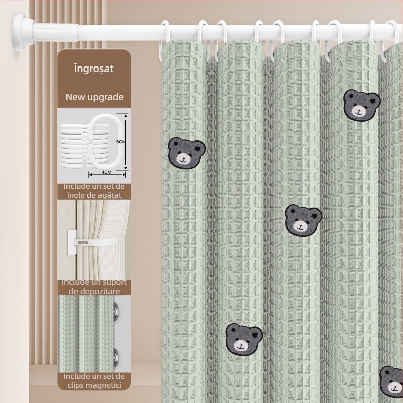 Set perdele de duș pentru baie — Material: bumbac și in; Stil: japonez și coreean; Model: 69850; Origine: Altă