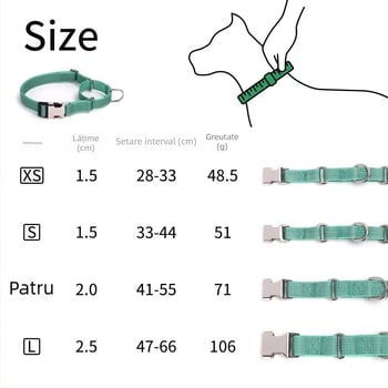 Lesă pentru câini Martingale din nylon cu stea reflectorizantă și nume gravat