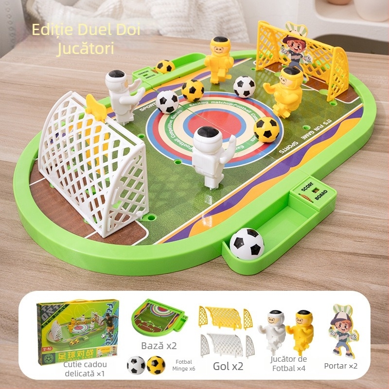 Joc de masă cu catapultă deget - construcție din plastic, declanșare cu degetul, dezvoltă coordonarea mână-ochi și interacțiunea părinte-copil; pentru 4–14 ani