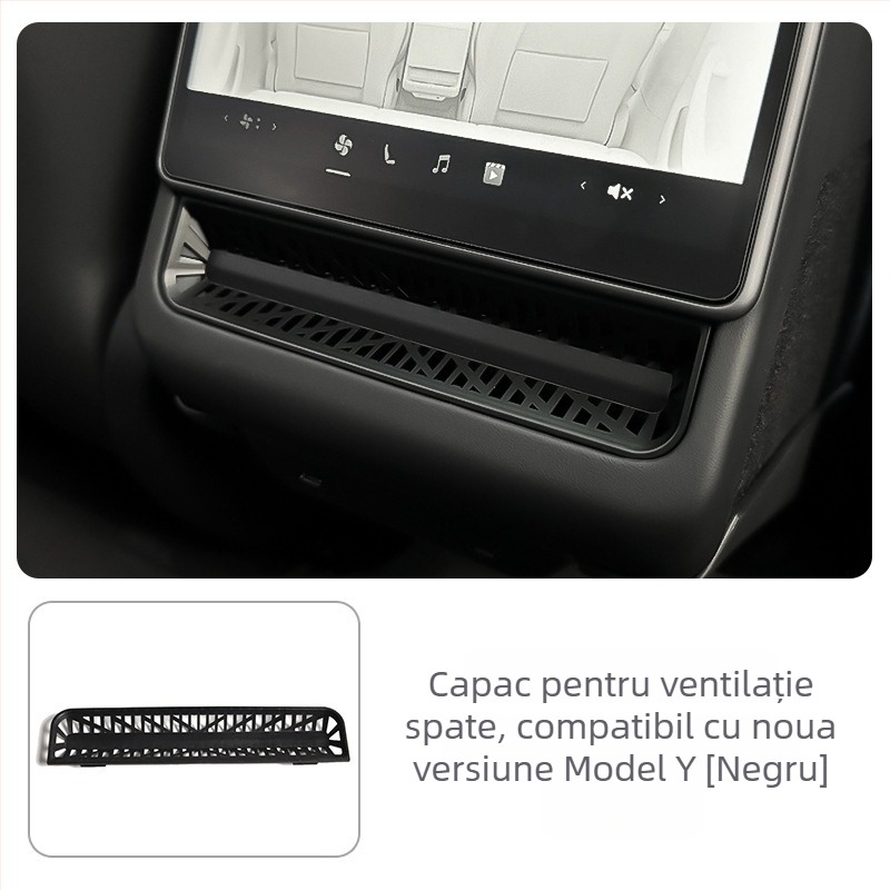 Capac de ventilație pentru sistemul de climatizare din spate pentru Tesla Model Y/3 – versiune nouă, accesoriu interior, posibilitatea imprimării logo-ului