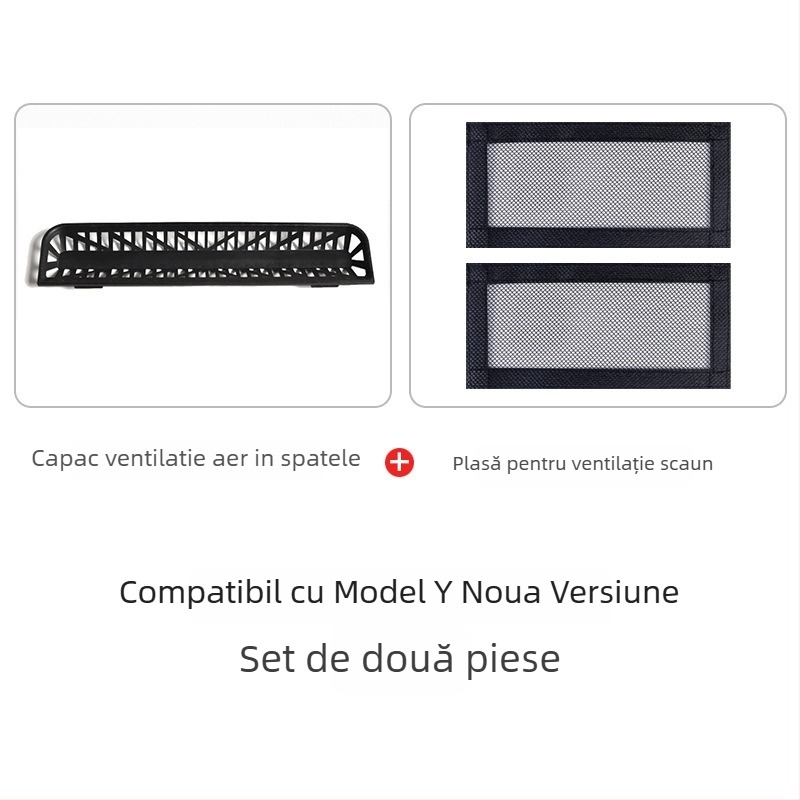 Capac de ventilație pentru sistemul de climatizare din spate pentru Tesla Model Y/3 – versiune nouă, accesoriu interior, posibilitatea imprimării logo-ului