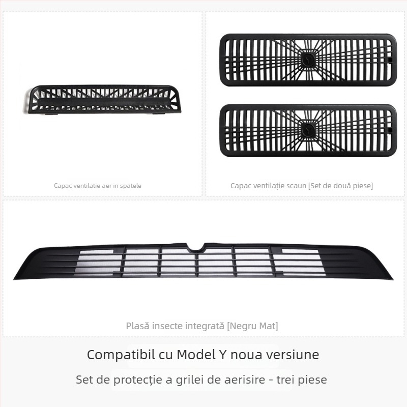 Capac de ventilație pentru sistemul de climatizare din spate pentru Tesla Model Y/3 – versiune nouă, accesoriu interior, posibilitatea imprimării logo-ului