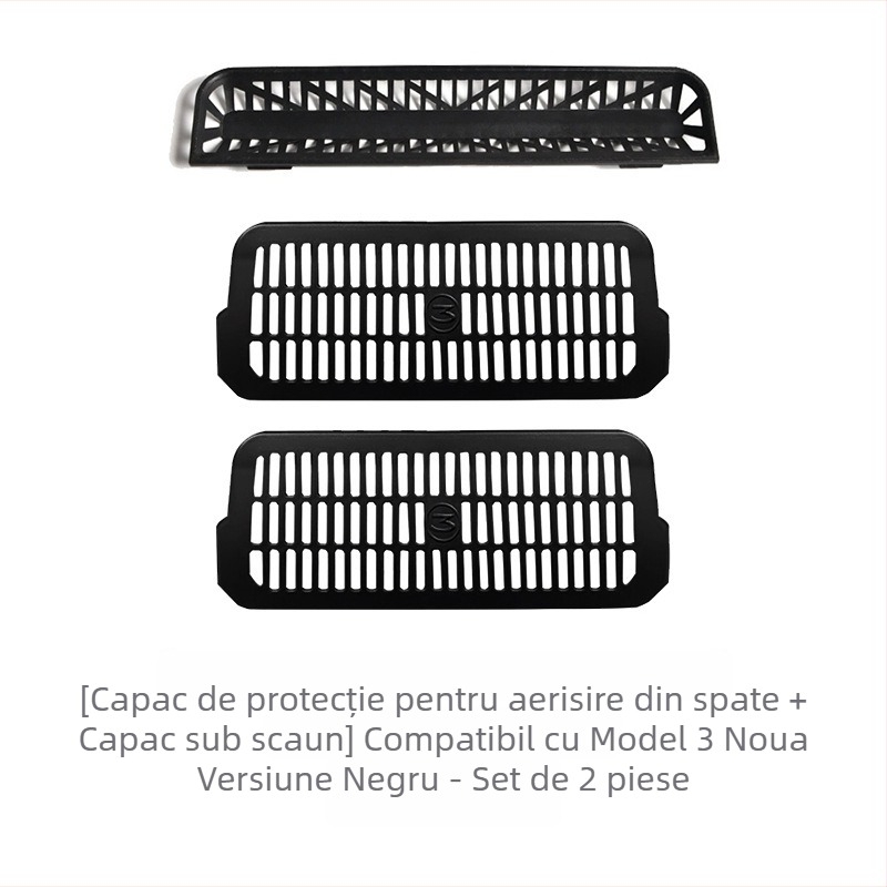 Capac de ventilație pentru sistemul de climatizare din spate pentru Tesla Model Y/3 – versiune nouă, accesoriu interior, posibilitatea imprimării logo-ului