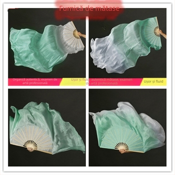 Fan din mătase pentru dansul burții, ramă din bambus, stil clasic, dans de deschidere