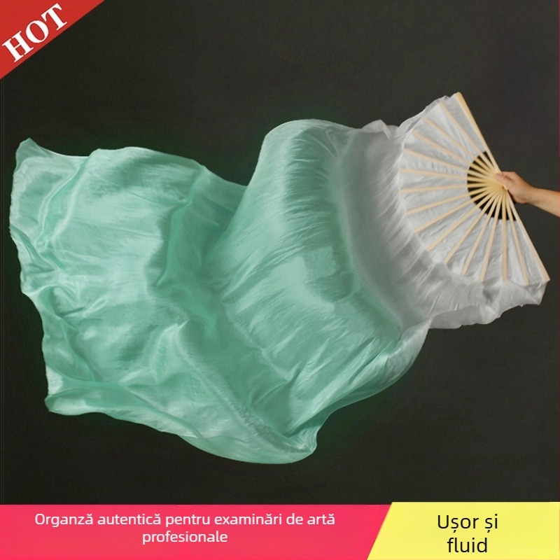 Fan din mătase pentru dansul burții, ramă din bambus, stil clasic, dans de deschidere