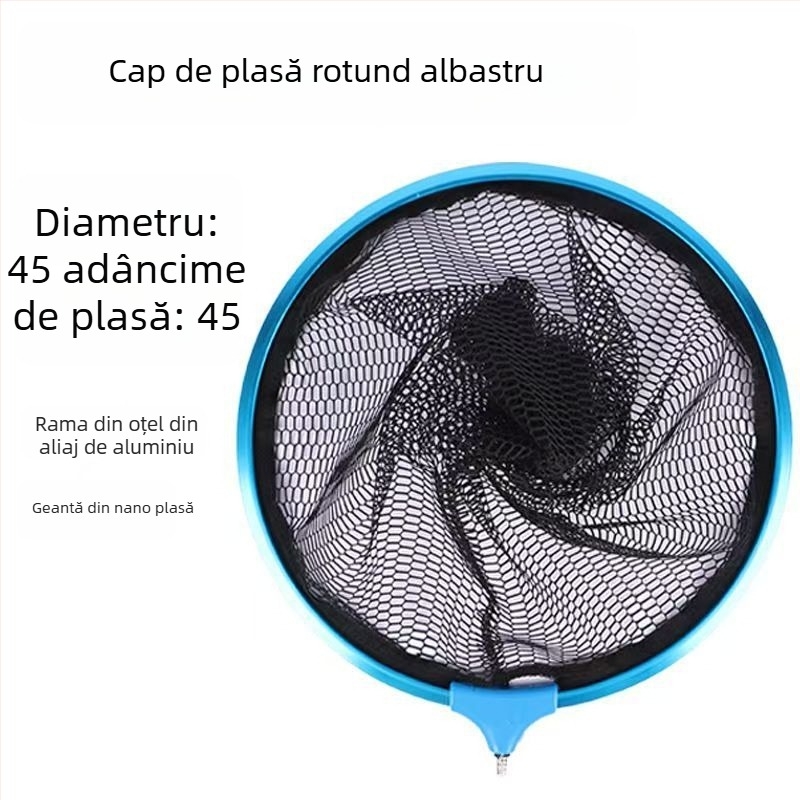 Cap de plasă de pescuit din aliaj de aluminiu – triunghiular, nano design, anti-încâlcire