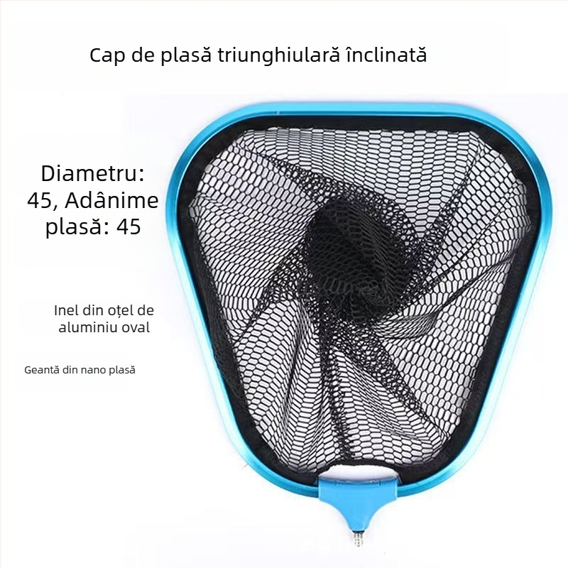 Cap de plasă de pescuit din aliaj de aluminiu – triunghiular, nano design, anti-încâlcire