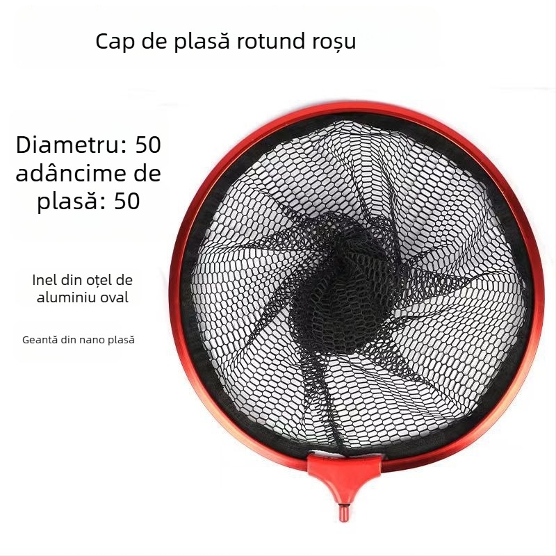 Cap de plasă de pescuit din aliaj de aluminiu – triunghiular, nano design, anti-încâlcire