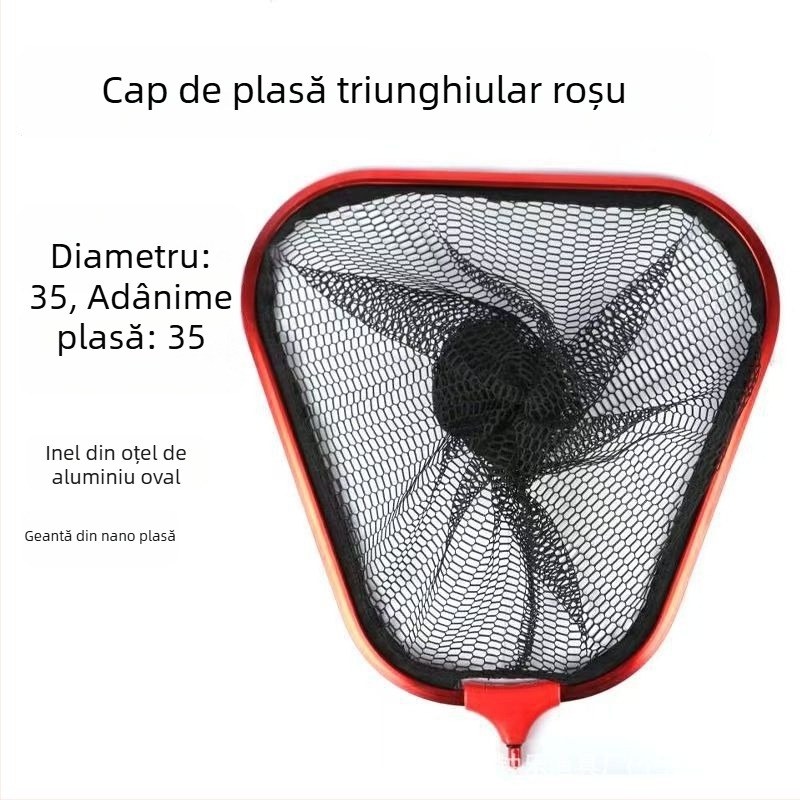 Cap de plasă de pescuit din aliaj de aluminiu – triunghiular, nano design, anti-încâlcire