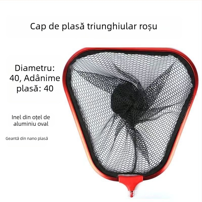 Cap de plasă de pescuit din aliaj de aluminiu – triunghiular, nano design, anti-încâlcire