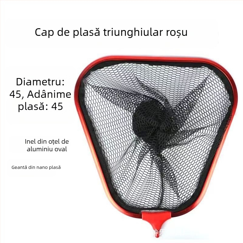 Cap de plasă de pescuit din aliaj de aluminiu – triunghiular, nano design, anti-încâlcire