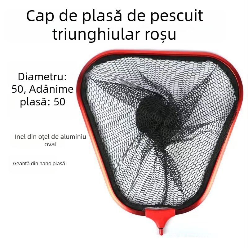 Cap de plasă de pescuit din aliaj de aluminiu – triunghiular, nano design, anti-încâlcire