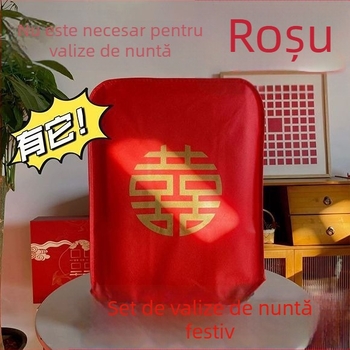 Husă de protecție pentru valiză de nuntă cu motiv Fericire Dublă pentru mireasă (Material: Alte; Brand: Friendly; Categorie: Alte accesorii de nuntă; Ocazie: Nuntă)