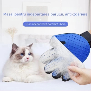 Mănușă de îngrijire pentru pisici și câini din cauciuc – pentru baie, elimină părul liber; brand Other; origine China; nu este importat