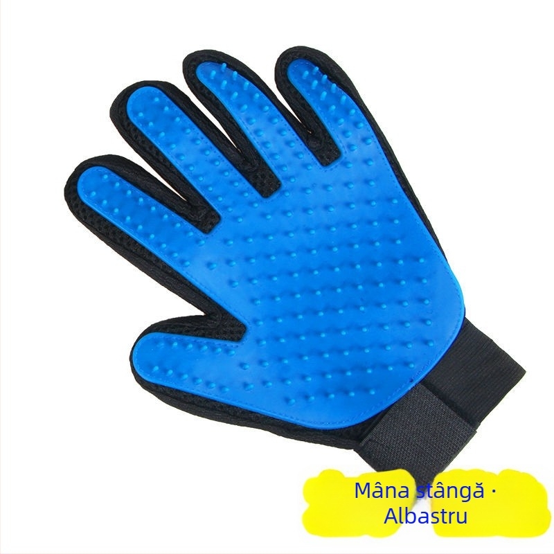 Mănușă de îngrijire pentru pisici și câini din cauciuc – pentru baie, elimină părul liber; brand Other; origine China; nu este importat