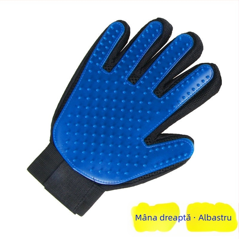 Mănușă de îngrijire pentru pisici și câini din cauciuc – pentru baie, elimină părul liber; brand Other; origine China; nu este importat