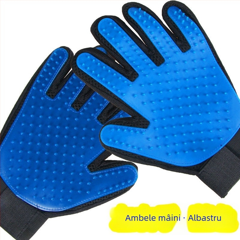Mănușă de îngrijire pentru pisici și câini din cauciuc – pentru baie, elimină părul liber; brand Other; origine China; nu este importat