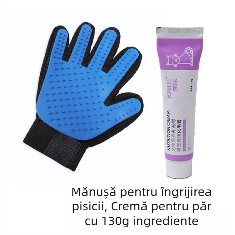Mănușă de îngrijire pentru pisici și câini din cauciuc – pentru baie, elimină părul liber; brand Other; origine China; nu este importat