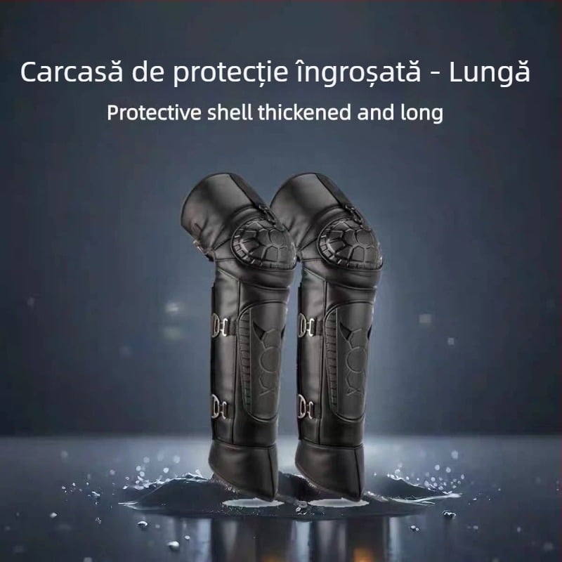 Genunchiere pentru ciclism de iarnă – căptușite cu fleece și tehnologie termică, protecție la frig și vânt pentru adulți