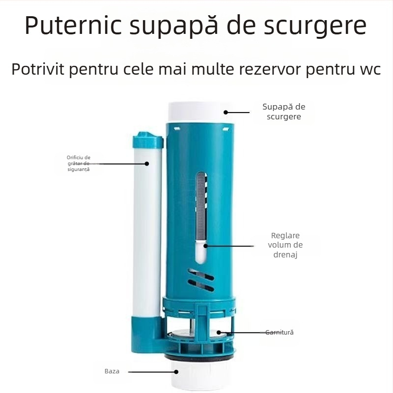 Ventil de inlet pentru rezervorul de toaletă – ABS plastic, tip cu filet, accesorii rezervor de toaletă, marca Liansu, origine Guangdong