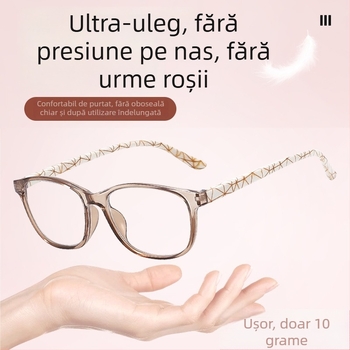Ochelari de citit cu lentile HD anti-lumină albastră, ramă completă, ramă TR-90, stil pătrat