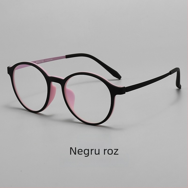 Ochelari de citit cu lentile anti-lumină albastră, rame ușoare, ramă completă, formă rotundă, stil vintage literar