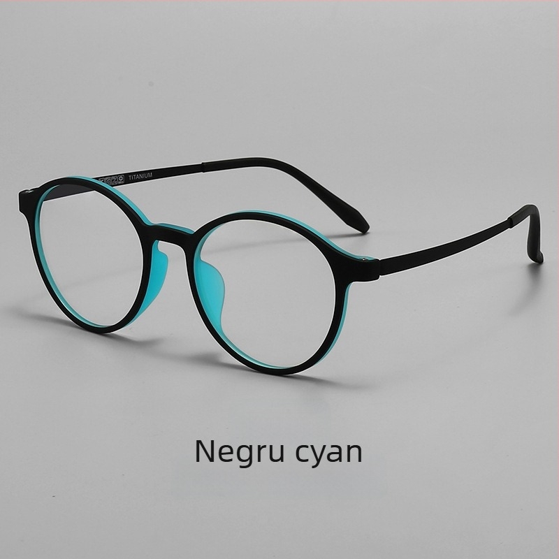 Ochelari de citit cu lentile anti-lumină albastră, rame ușoare, ramă completă, formă rotundă, stil vintage literar