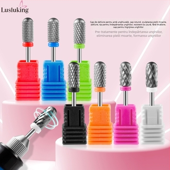 Vârf de pilire pentru unghii, cu cap rotund, oțel wolfram, rezistent la uzură, 16 g, vârf de polisare