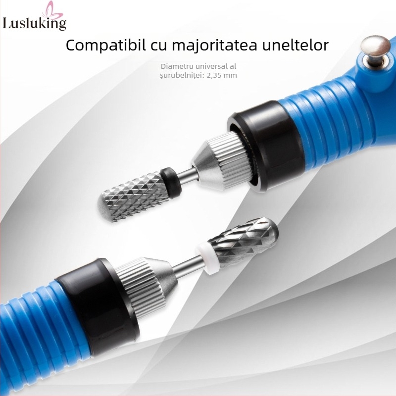 Vârf de pilire pentru unghii, cu cap rotund, oțel wolfram, rezistent la uzură, 16 g, vârf de polisare